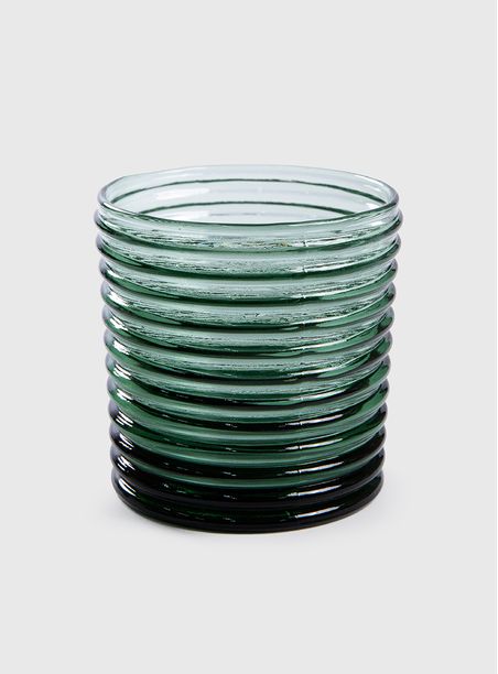 Copo Vidro Anéis verde 300 ml