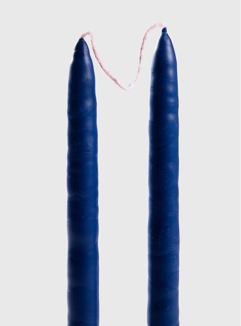 Par de Velas Bastão Azul Marinho