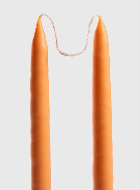 Par de Velas Bastão Laranja
