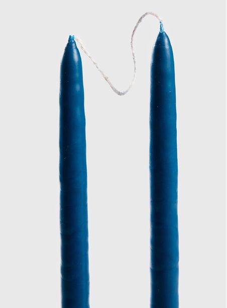 Par de Velas Bastão Azul Mar