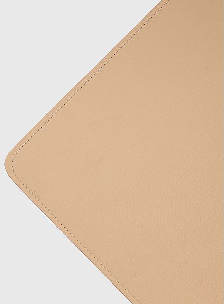 Jogo Americano de Couro Dupla Face Camelo