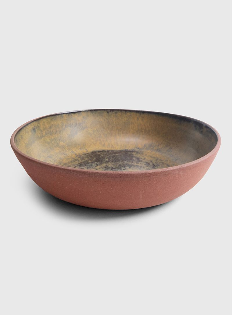 Tigela-G-terracota-ceramica-esmalte-amarelo-ferrugem