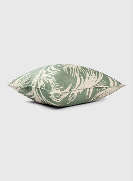Almofada estampada Dança das folhas verde
