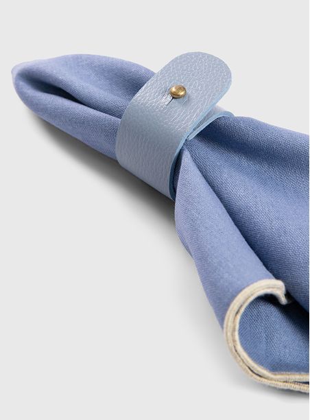 Porta-guardanapo de Couro Denim