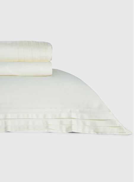 Jogo de lençol plissado palha