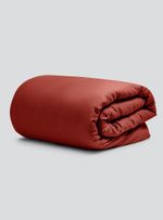 Capa de edredom cama laranja 010