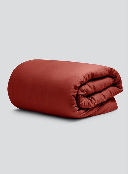 Capa de edredom cama laranja 010