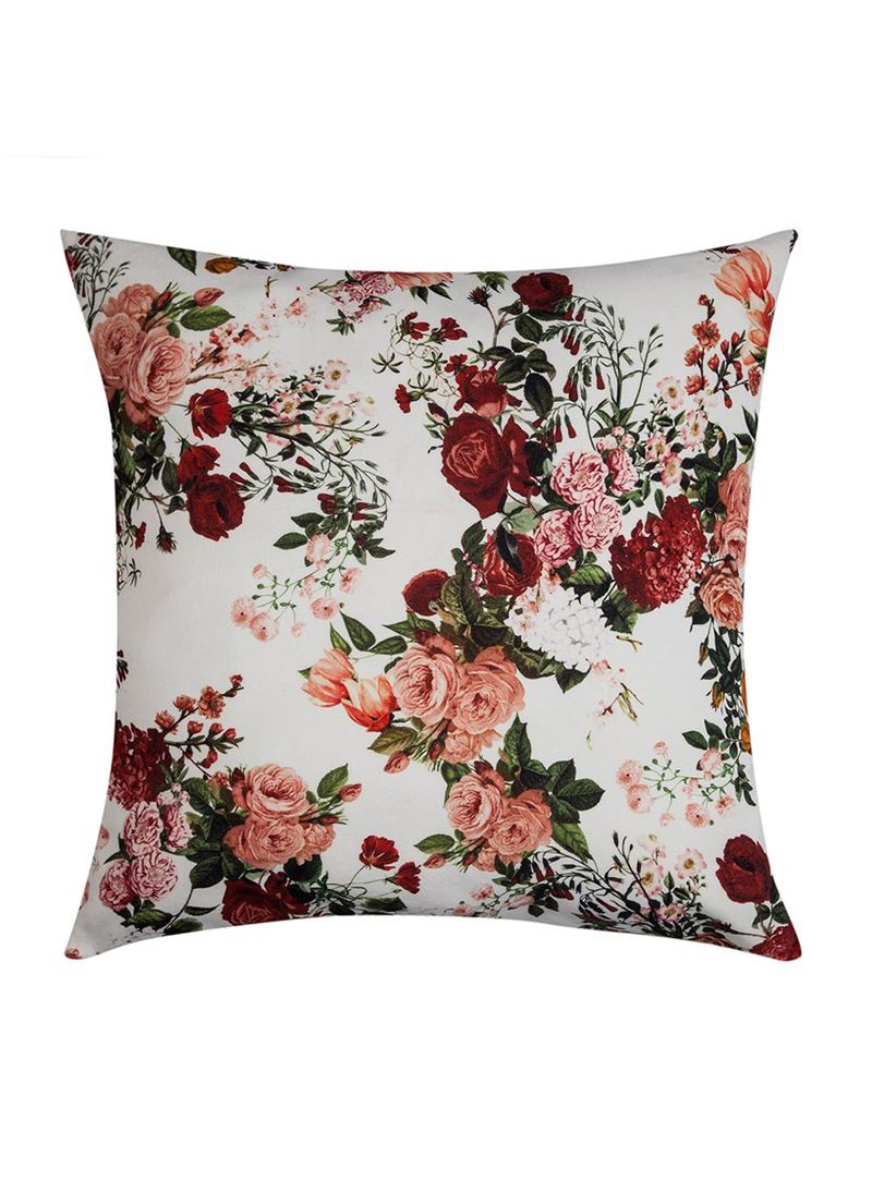 Almofada floral grande vermelho