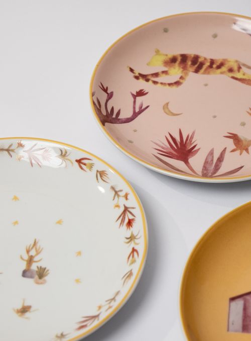 set 4 Prato Decorativo mini Pat Lobo