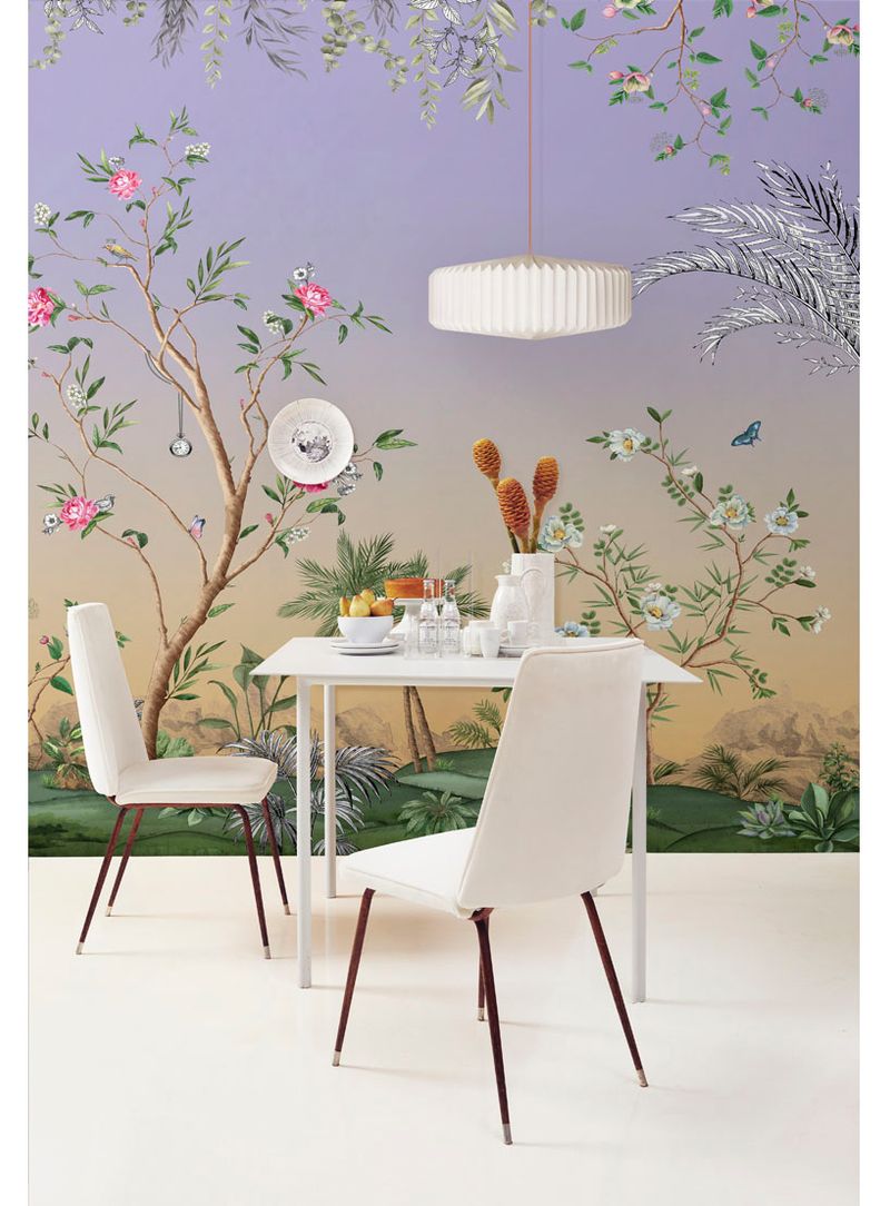 Painel de parede chinoisserie land lilac