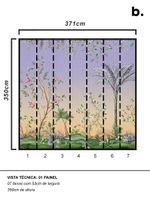 Painel de parede chinoisserie land lilac