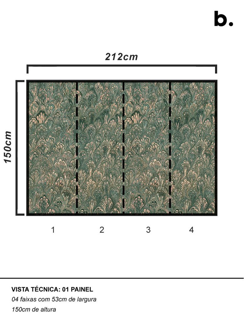 Papel-de-parede-classico-liquido-ii-verde-e-pessego
