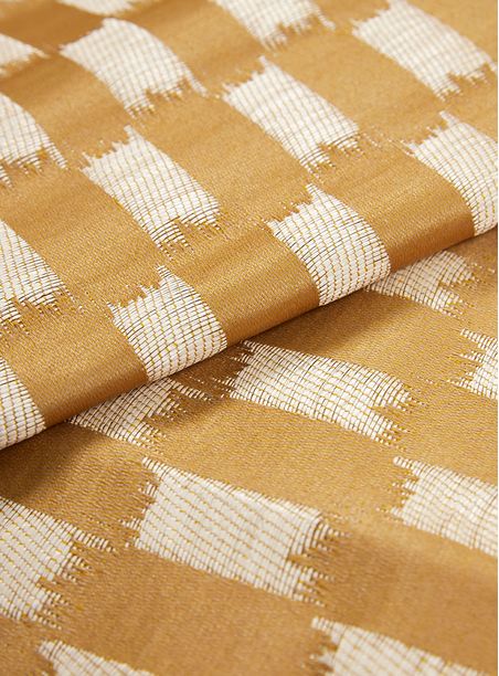 Tecido Jacquard Ráfia Circo Ocre (Dublado)