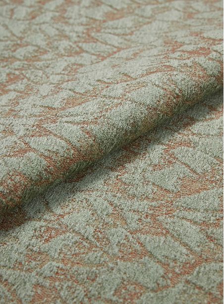 Tecido Jacquard Chenile Veredas Verde e Ocre