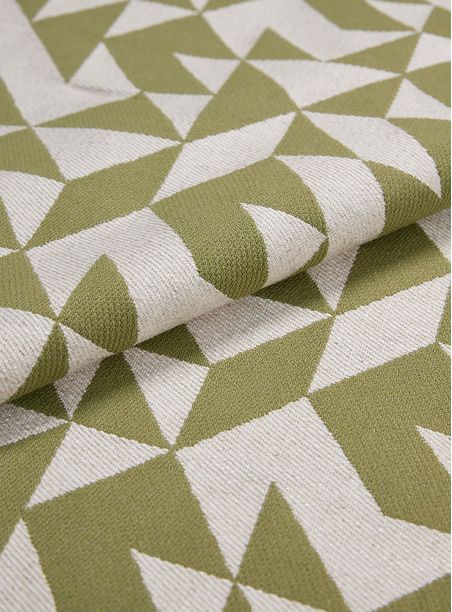 Tecido Jacquard Geometria verde