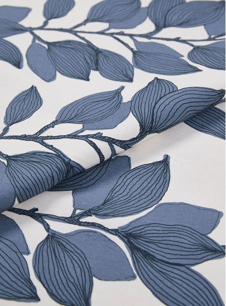 Tecido Estampado Ramos Azul