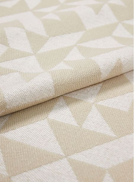 Tecido Jacquard Geometria bege