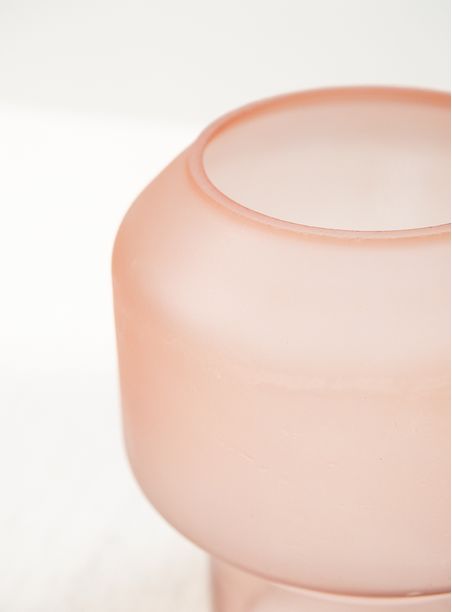 Vaso gelo rosa vidro