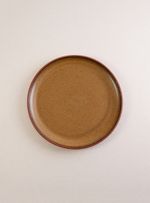 Prato-Raso-terracota-ceramica-esmalte-amarelo-ferrugem