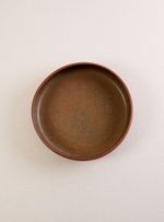 Prato-Fundo-terracota-ceramica-esmalte-amarelo-ferrugem
