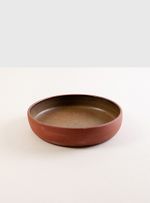 Prato-Fundo-terracota-ceramica-esmalte-amarelo-ferrugem