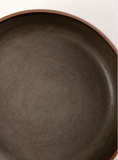 Prato Fundo terracota cerâmica esmalte azul
