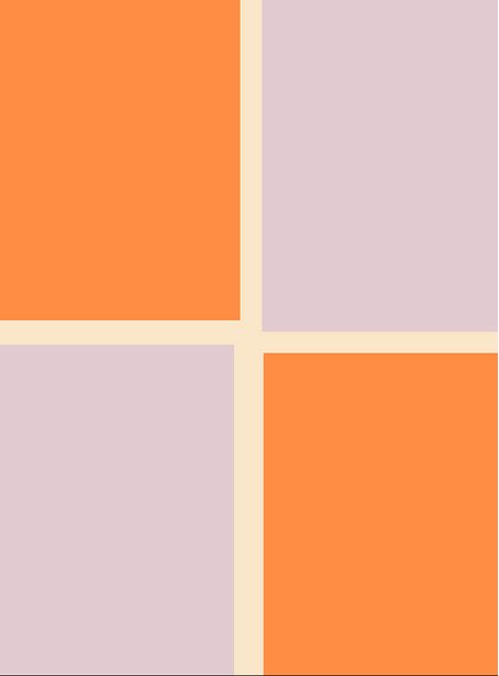 Papel de Parede Estêncil Laranja e Lilas