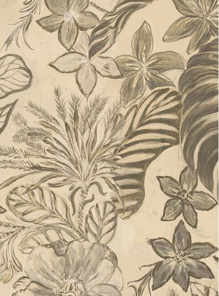 Papel de Parede Folhagens Tom Cru