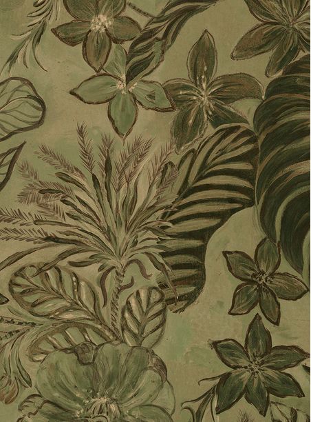 Papel de Parede Folhagens Tom Verde