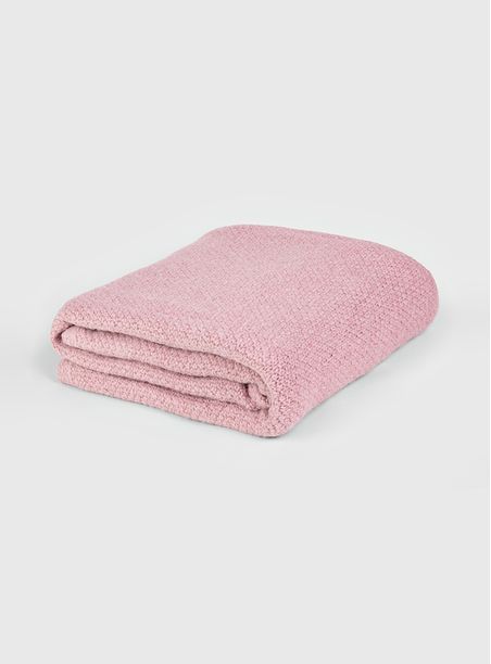 Manta ponto arroz rosa