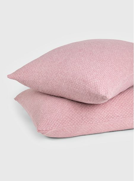Kit com 2 capas de travesseiro ponto arroz rosa