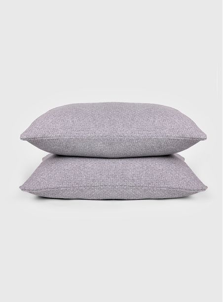 Kit com 2 capas de travesseiro ponto arroz chumbo