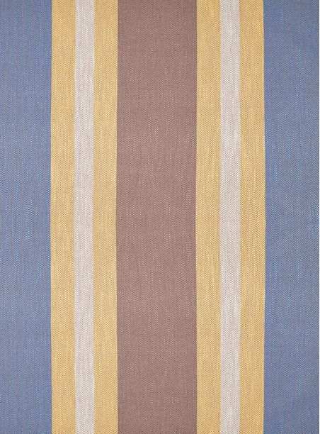 Tecido Listrado Olívia, Mostarda, Marrom e Azul