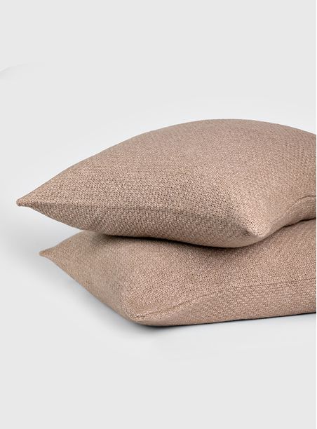 Kit com 2 capas de trvesseiro ponto arroz cinza