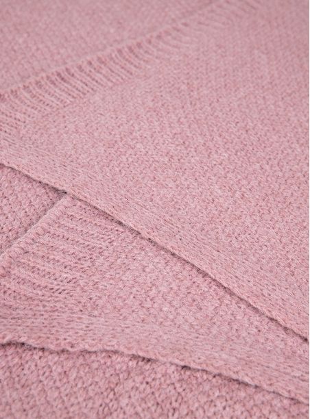 Manta ponto arroz rosa