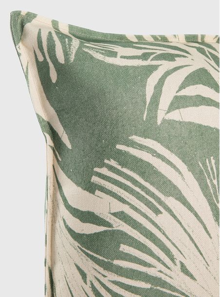Almofada estampada Dança das folhas verde