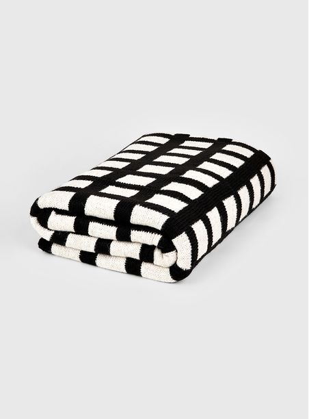 Manta quadriculada Preto e Branco