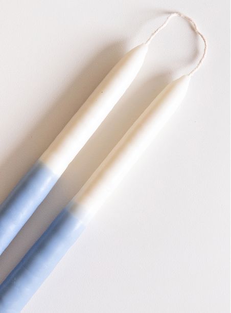 Par de Velas Bastão bicolor Azul