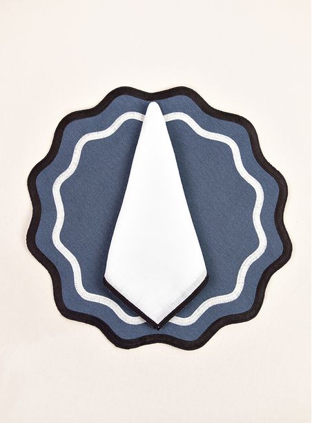 Kit Jogo americano - ondulado Básico - Borda Marin