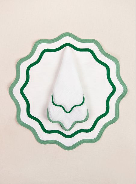 Kit Jogo americano - ondulado Neon - Verde