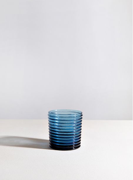 Copo Vidro Anéis Azul 300ml