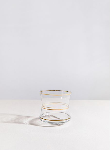 Copo cristal pilão metalizado 150 ml