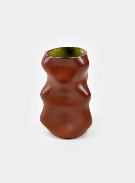 Vaso Belo Horizonte Terracota e Esmalte Alto