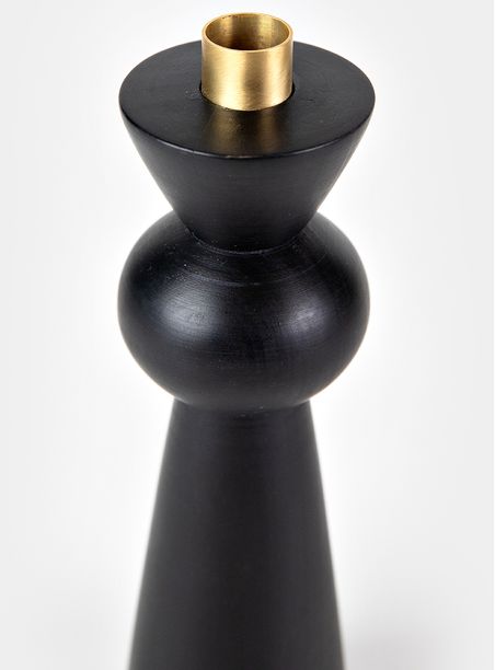 Castiçal Cone de Madeira