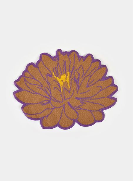 Jogo americano formato flor vitória régia