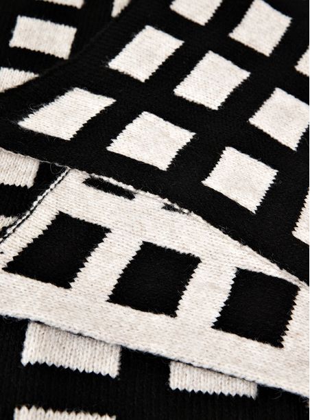 Manta quadriculada Preto e Branco