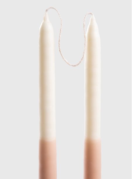 Par de Velas Bastão Bicolor Rose