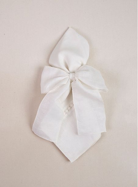 Kit 3 Guardanapos Equinócio + 3 Porta-Guardanapos Laço