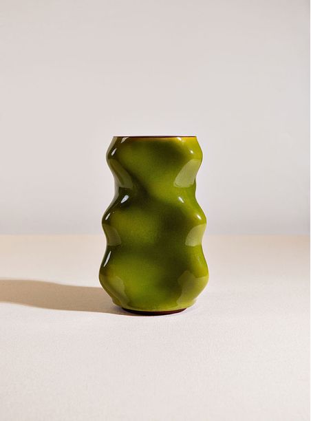 Vaso Belo Horizonte Verde e Esmalte Alto