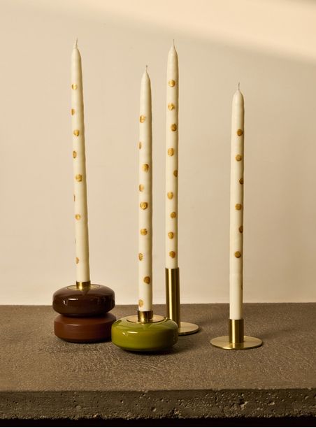 Castiçal de cerâmica empilhável Verde